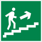 Направление к эвакуационному выходу по лестнице вверх (левосторонний)